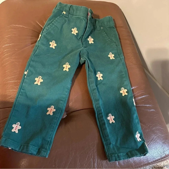Gymboree Other - Gymboree Boys Pants Gingerbread Embroidered Pants Size 12-18mo